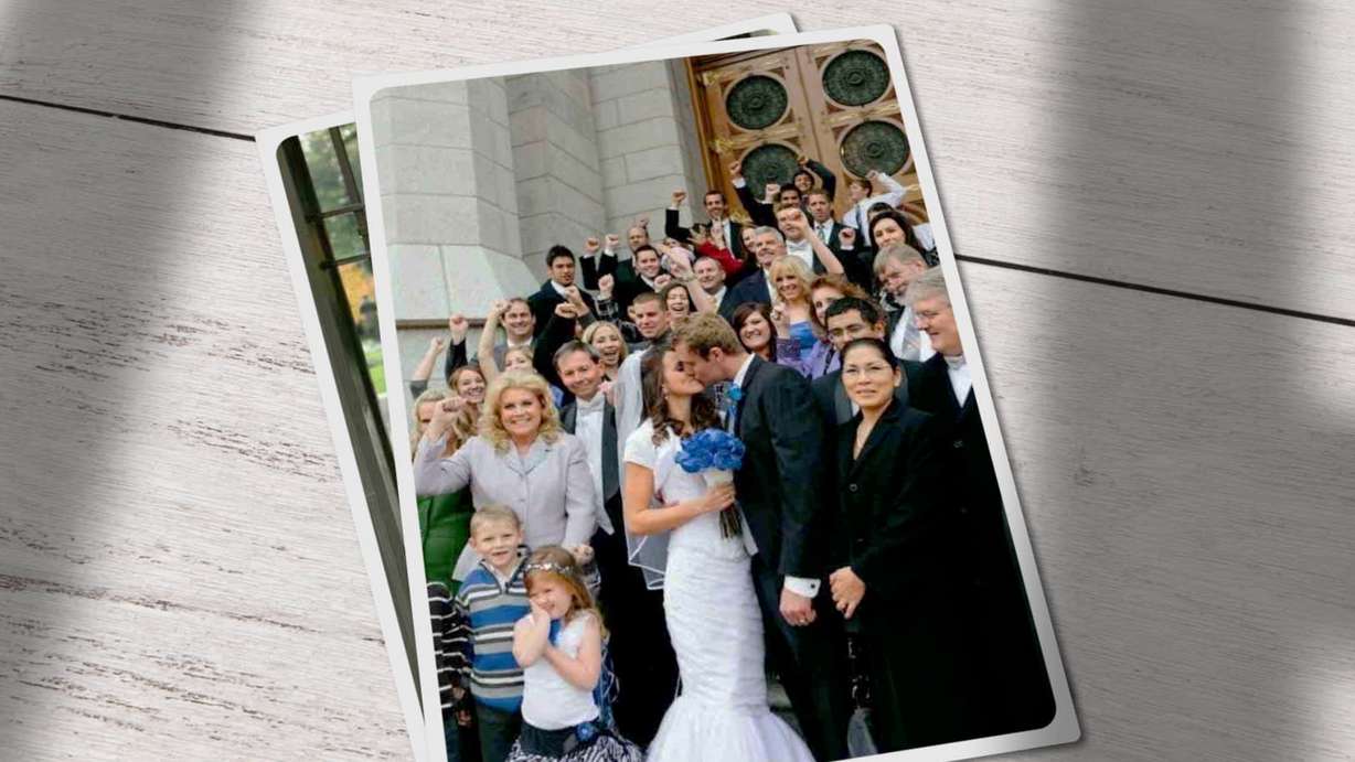 Amanda Jorgensen at her wedding day 12 years ago.