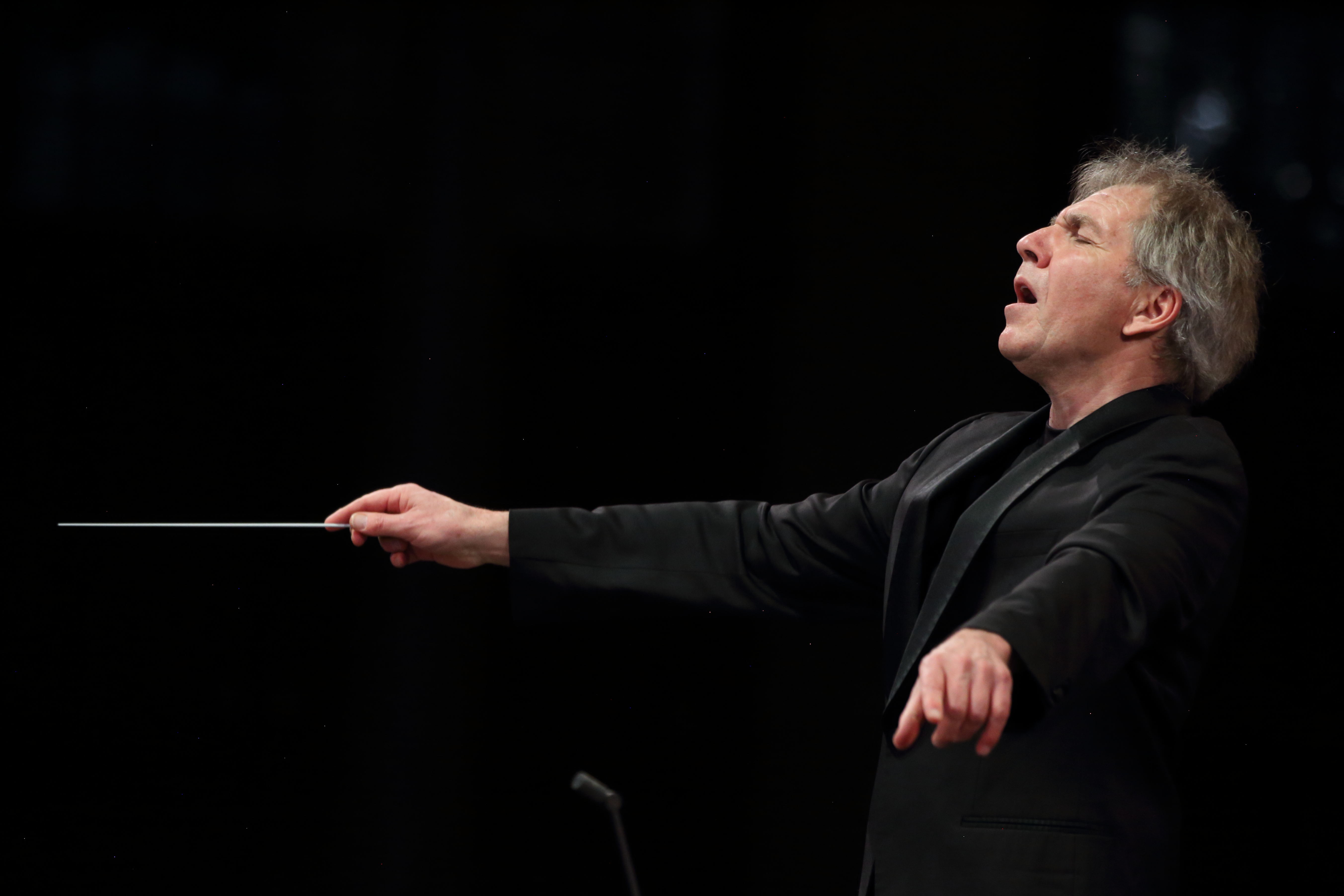 Thierry Fischer conducts the Tabernacle Choir at Temple Square and the Utah Symphony during the O.C. Tanner Gift of Music concert on Feb. 17, 2023, at the Salt Lake Tabernacle in Salt Lake City, Utah.