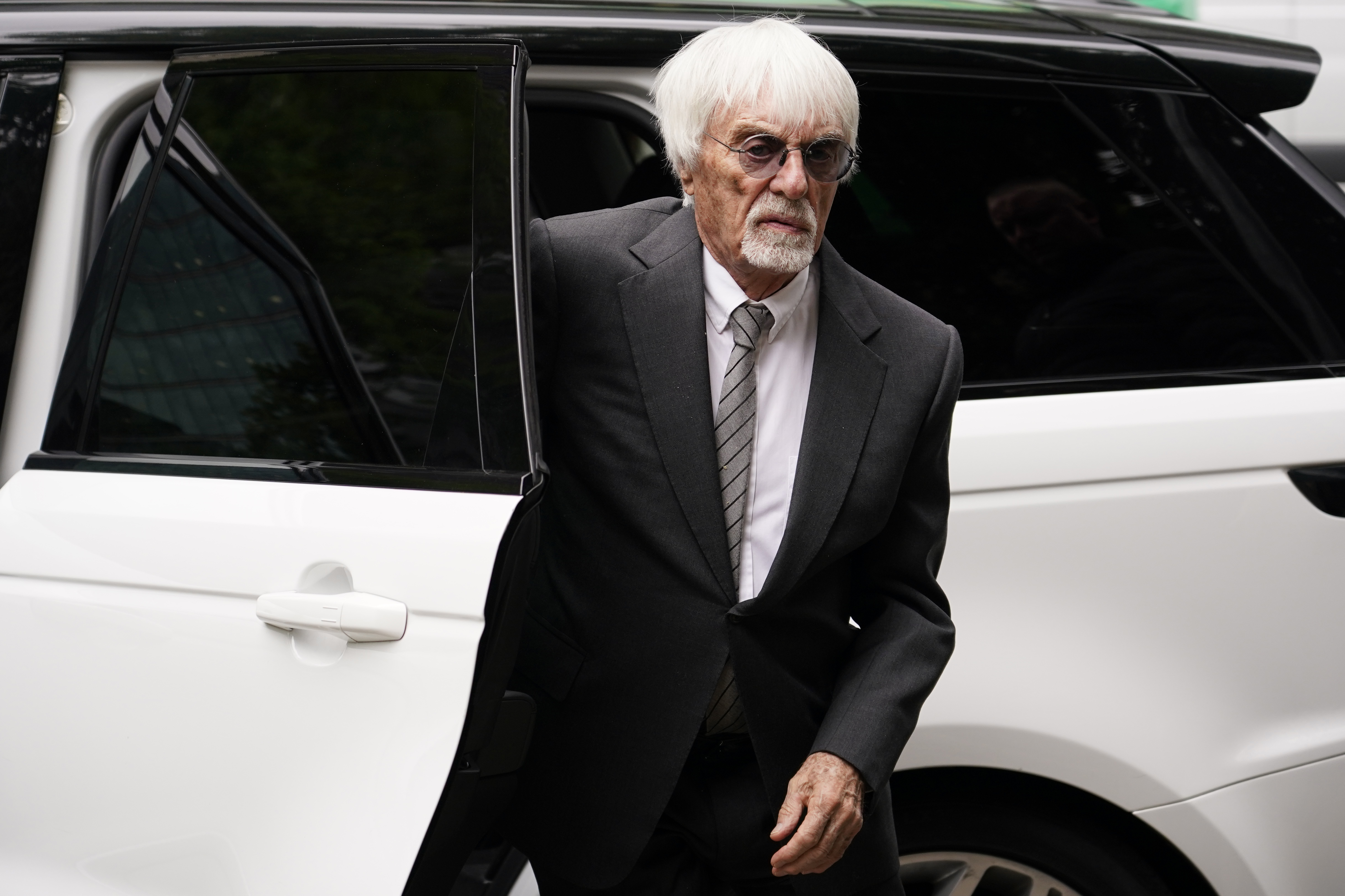Former Formula One boss Bernie Ecclestone arrives for a hearing at Southwark Crown Court, in London Tuesday June, 6, 2023. Ecclestone is charged with fraud by false representation over an alleged failure to declare £400 million of overseas assets to the Government.