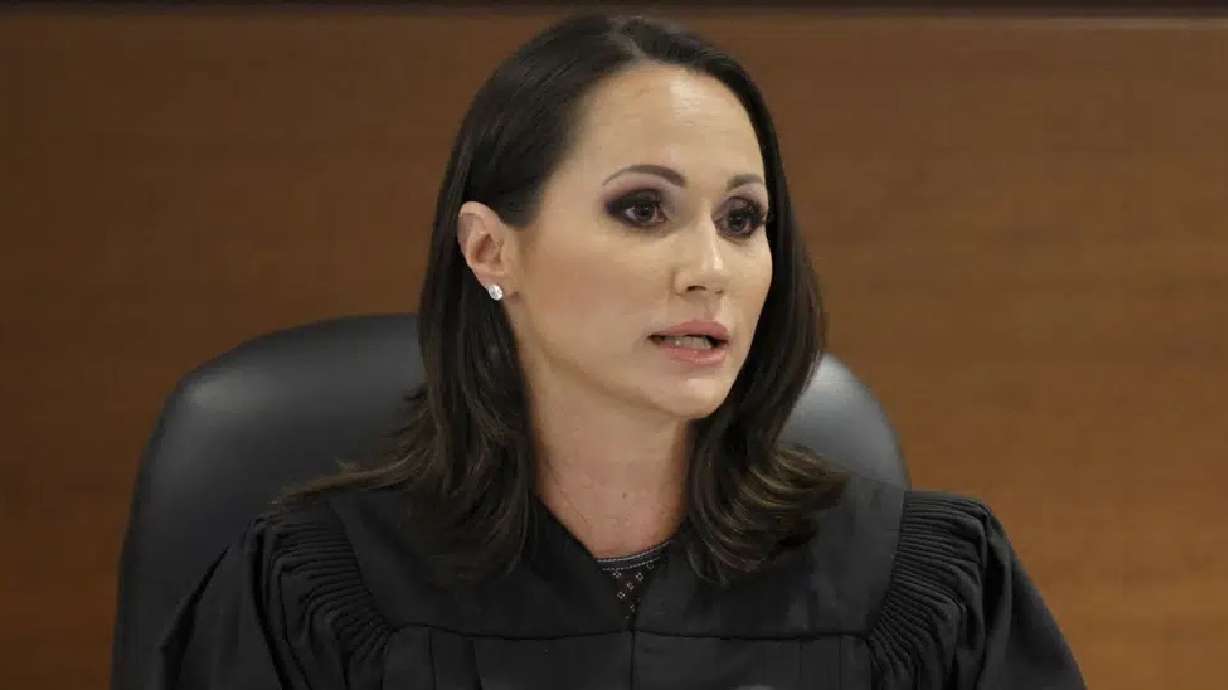 Florida Circuit Judge Elizabeth Scherer sentences Parkland shooter Nikolas Cruz in Fort Lauderdale, Fla., Nov. 2, 2022. A state commission concluded Monday that Scherer should be publicly reprimanded.