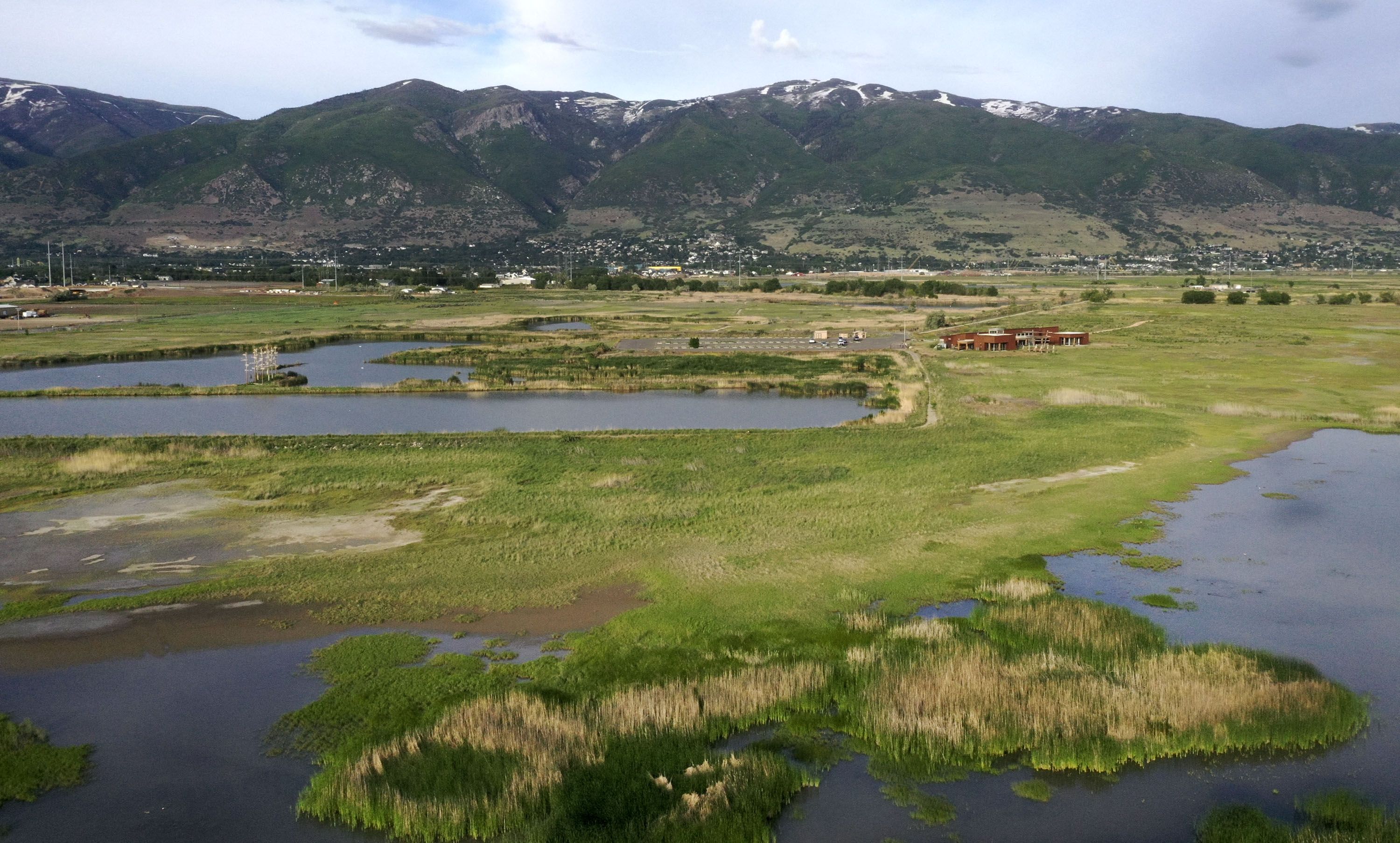 Farmington Bay is pictured on June 1. The wet winter and strong spring snowmelt pushed the salinity level down to about 14% by May 1, according to the latest count made available by the U.S. Geological Survey. It's within the healthy threshold for the lake again.