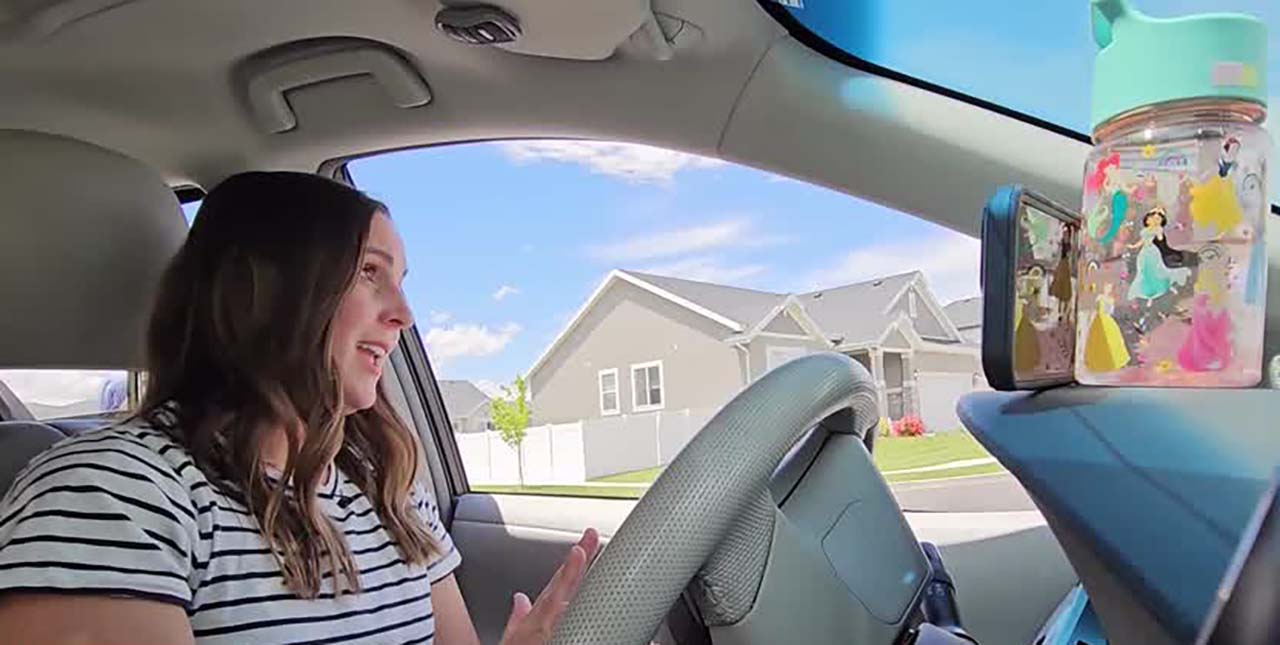 Laurel Dorff talks to KSL Tuesday. She recounted a recent experience with a driver who exhibited road rage as she drove her children to gymnastics in Lehi.