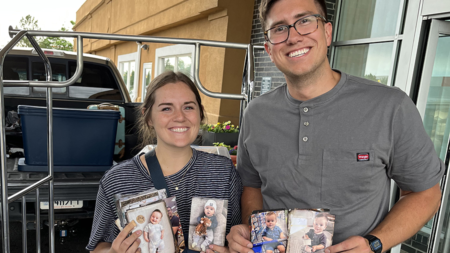 Matthew and Lindsey Fuller were moving to Wichita, Kansas when a truck and trailer carrying all their belongings was stolen from a hotel parking lot near the Denver airport.