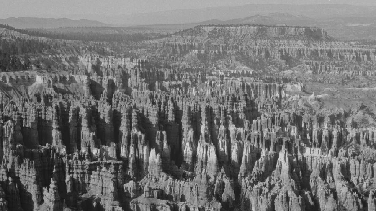 The hoodoos at Bryce Canyon National Park sometime between 1920 and 1935. The area became a national monument 100 years ago Thursday, and a national park in 1928.