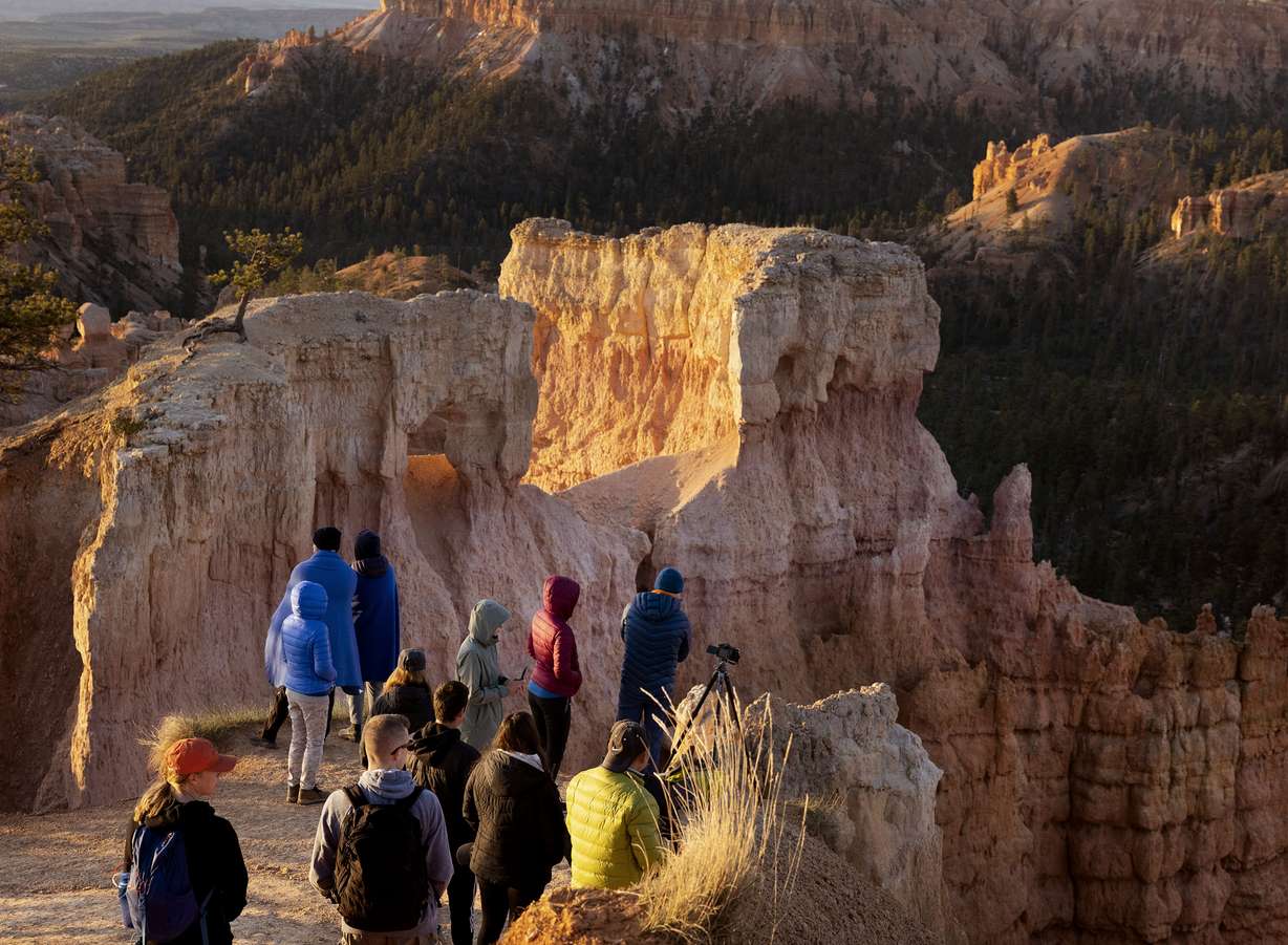 People visit Bryce Canyon National Park on May 18.