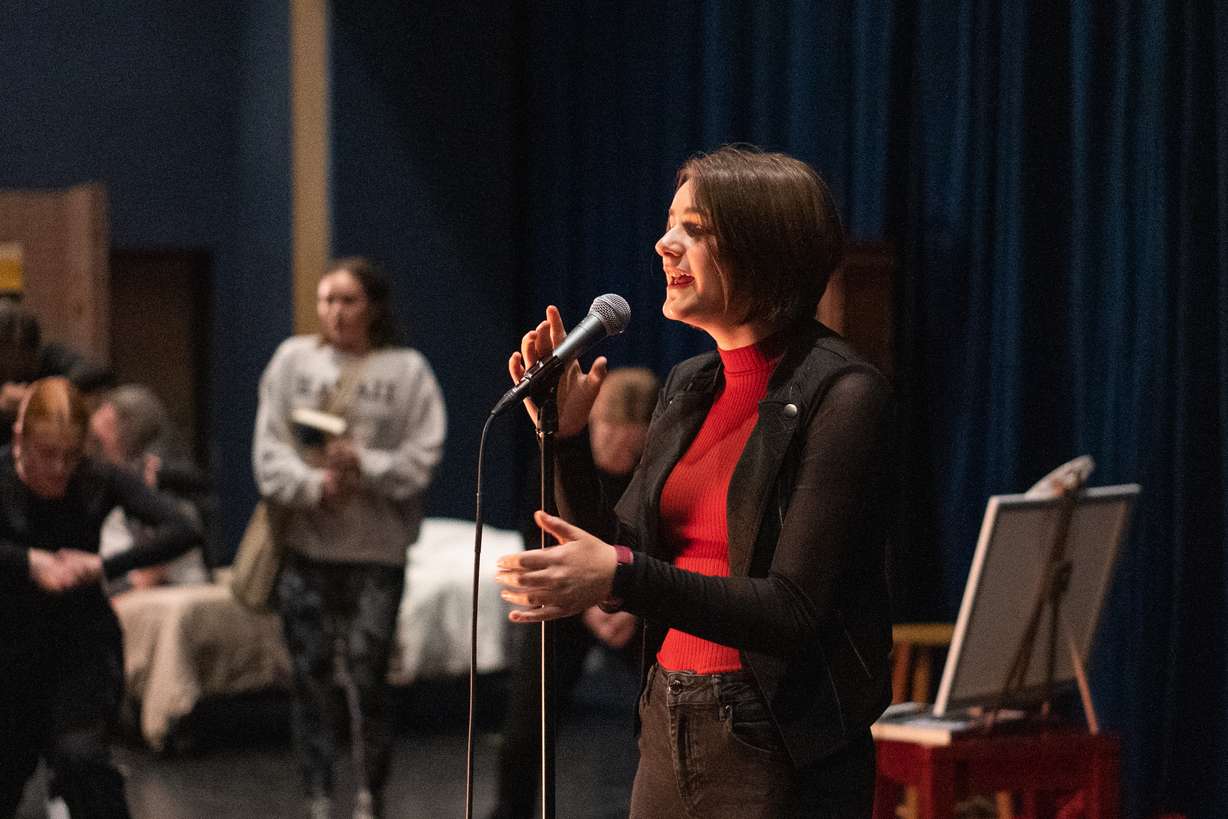 Kjersti Long sings during a rehearsal for "Relative Space: An Atypical Musical" on May 13, 2023. The show, now called "Little Piece of You," will be debuting in London next month.