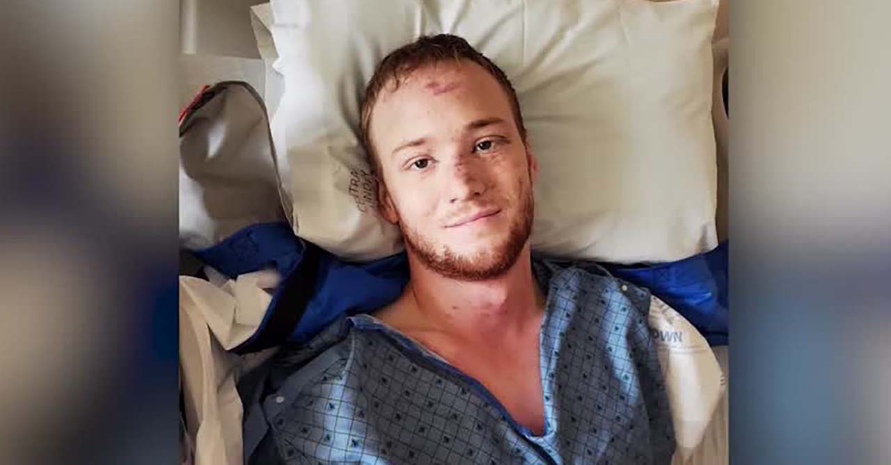 Jacob Nilson of St. George recovers in a hospital after being rescued from a motorcycle crash on May 27 on Gunlock Road.