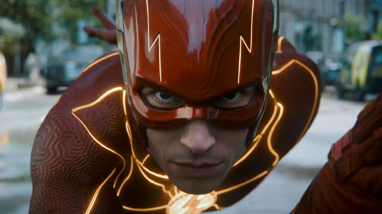 Ezra Miller stars in the DC movie "The Flash."