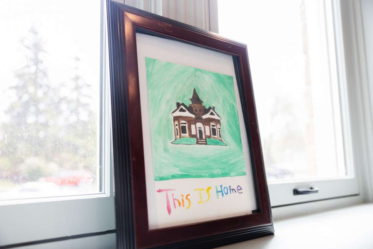 Artwork is seen at the newly opened Encircle House in Heber City on Thursday.