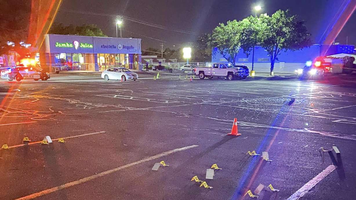 A 16-year-old was injured after a June 9 shooting in a parking lot, Salt Lake City police said. Three people have been charged in what police said was a shootout.