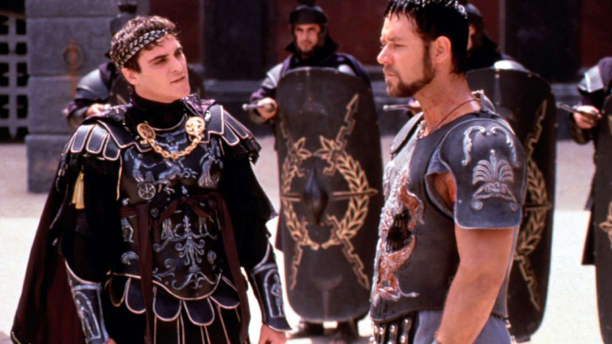 Joaquin Phoenix and Russell Crowe are seen here in "Gladiator" (2000). An accident on the set of the next "Gladiator" film — the sequel to the best picture Oscar winner from 2000 — injured multiple people involved in the production.