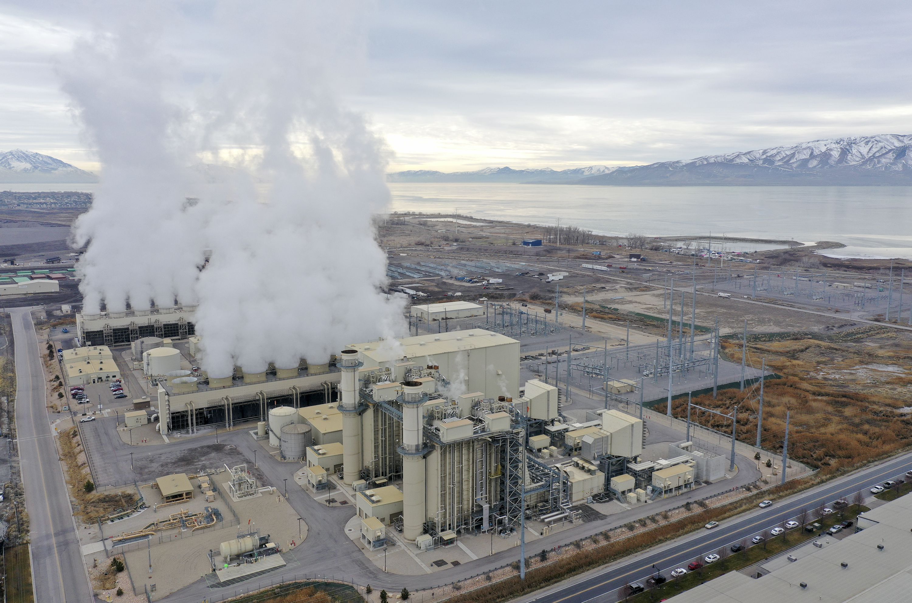 The Lake Side Power natural gas plant is pictured near Utah Lake in Vineyard on Jan. 13, 2022. Nine out of 10 Utah households rely on natural gas for heating, the most of any in the nation.
