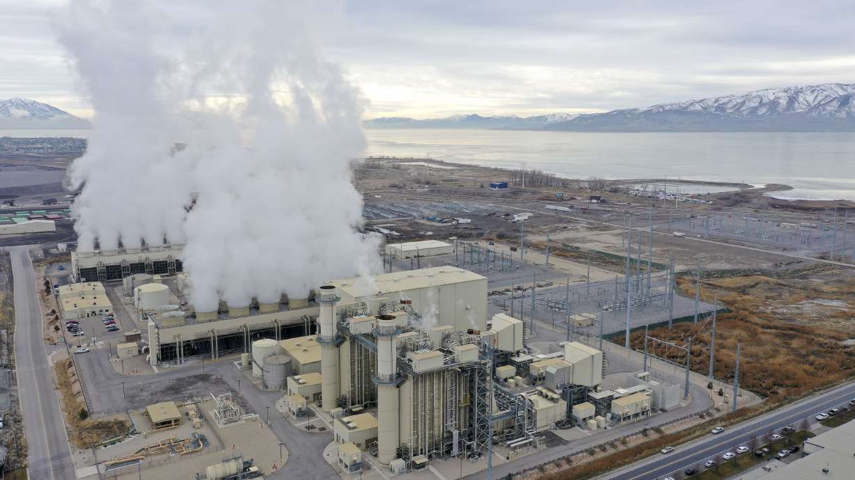 The Lake Side Power natural gas plant is pictured near Utah Lake in Vineyard on Jan. 13, 2022. Nine out of 10 Utah households rely on natural gas for heating, the most of any in the nation.