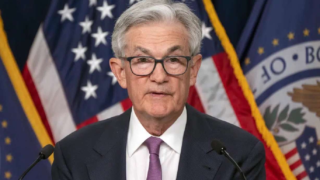 Federal Reserve Chair Jerome Powell speaks during a news conference following a Federal Open Market Committee meeting, Wednesday at the Federal Reserve Board Building in Washington.
