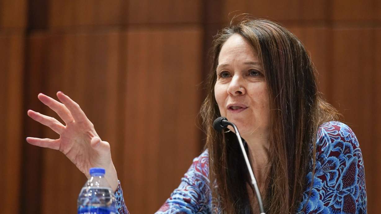 Jen Easterly, director of the Department of Homeland Security's Cybersecurity and Infrastructure Security Agency, speaks at the National Association of Secretaries of State winter meeting, Feb. 16, in Washington. U.S. officials say the Department of Energy and several other federal agencies were compromised in a Russian cyber-extortion gang's global hack.