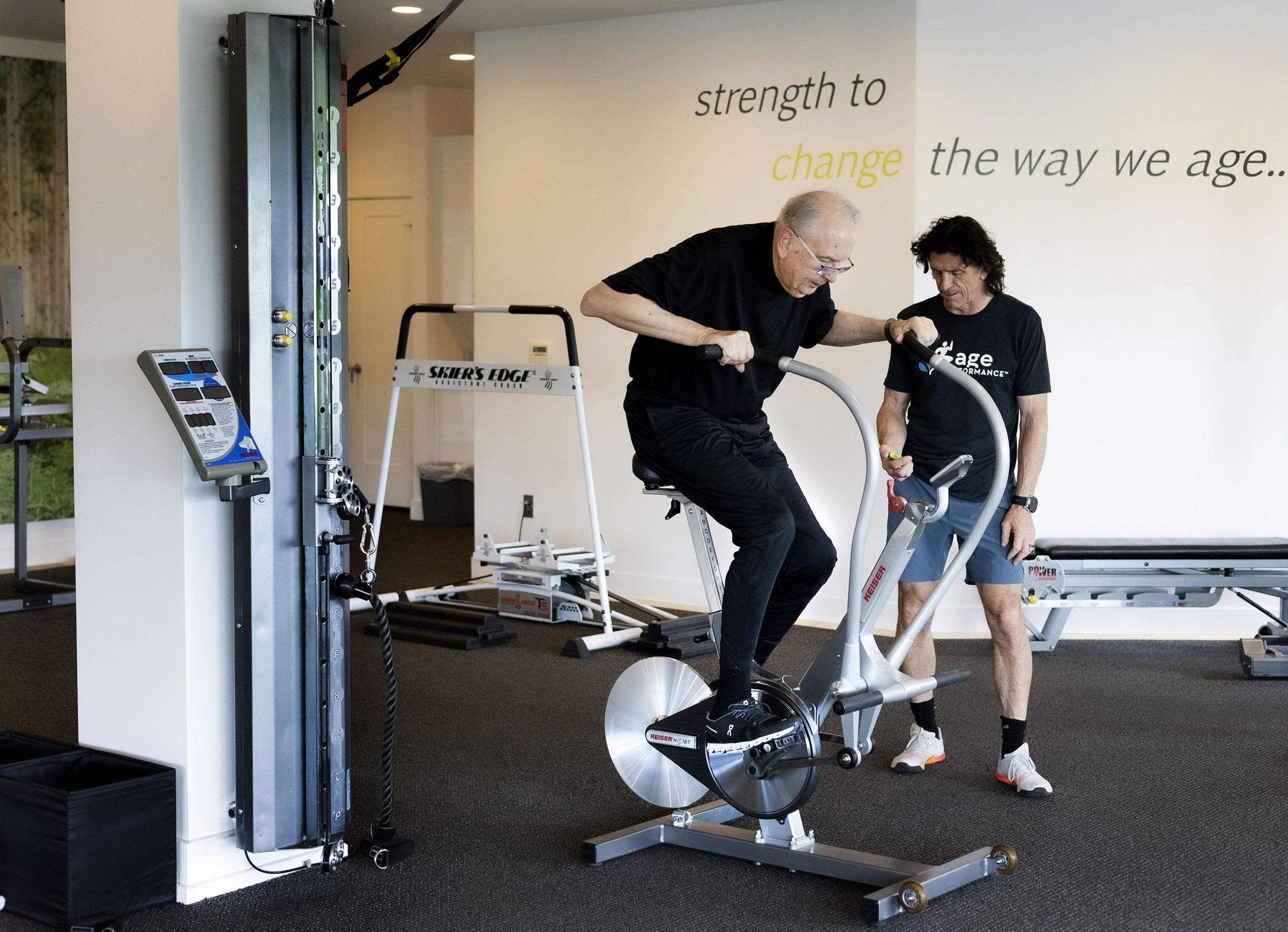 Rich McKeown, 76, works out with Paul Holbrook at Age Performance in Salt Lake City on Wednesday. While older adults often picture Florida as the perfect spot to retire, the Beehive State may deserve future consideration.