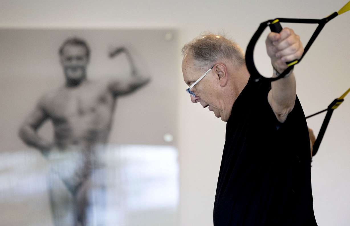 Rich McKeown, 76, works out at Age Performance in Salt Lake City on Wednesday.