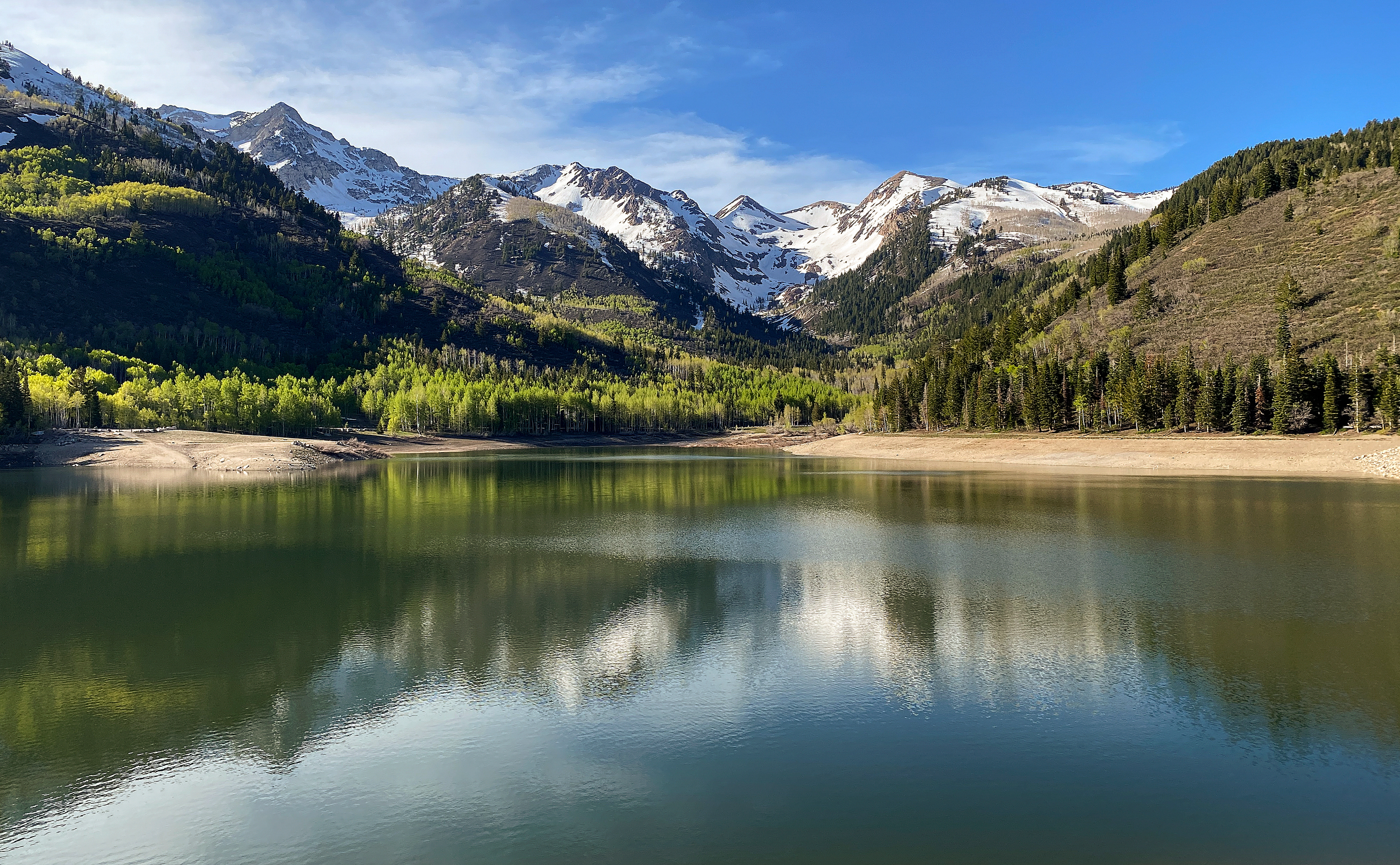 Silver Lake Flat Reservoir is pictured in Utah County on May 30. Utah's reservoir system is now up to 84% capacity, about 24 percentage points above the same point last year.