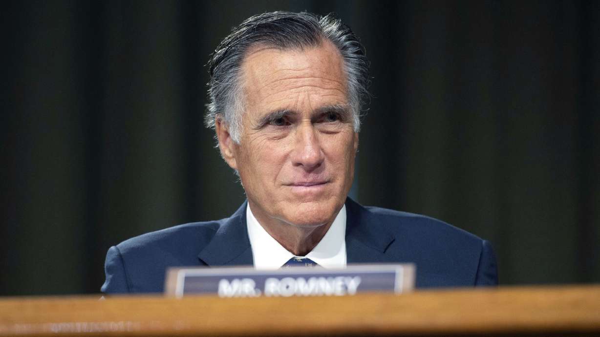 Sen. Mitt Romney, R-Utah, in Washington, April 26, 2022. The head of the Government Accountability Office described the fraud he saw in COVID-19 programs as "epic" in a hearing led by Romney.
