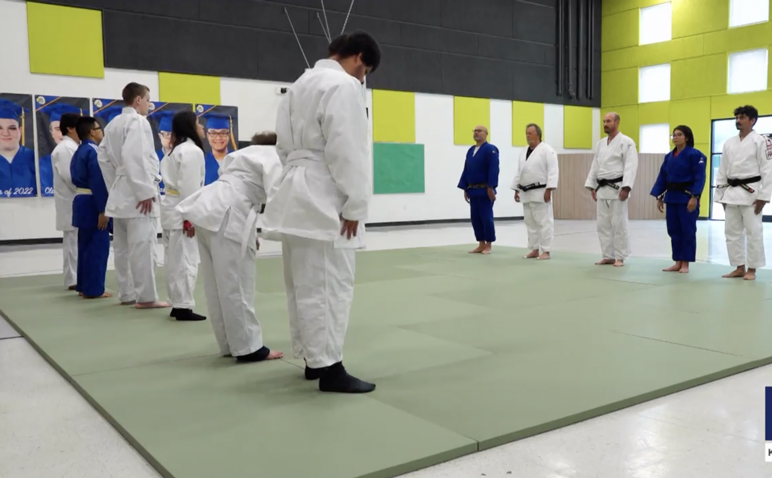 Students at the Utah Schools for the Deaf and Blind practice judo.