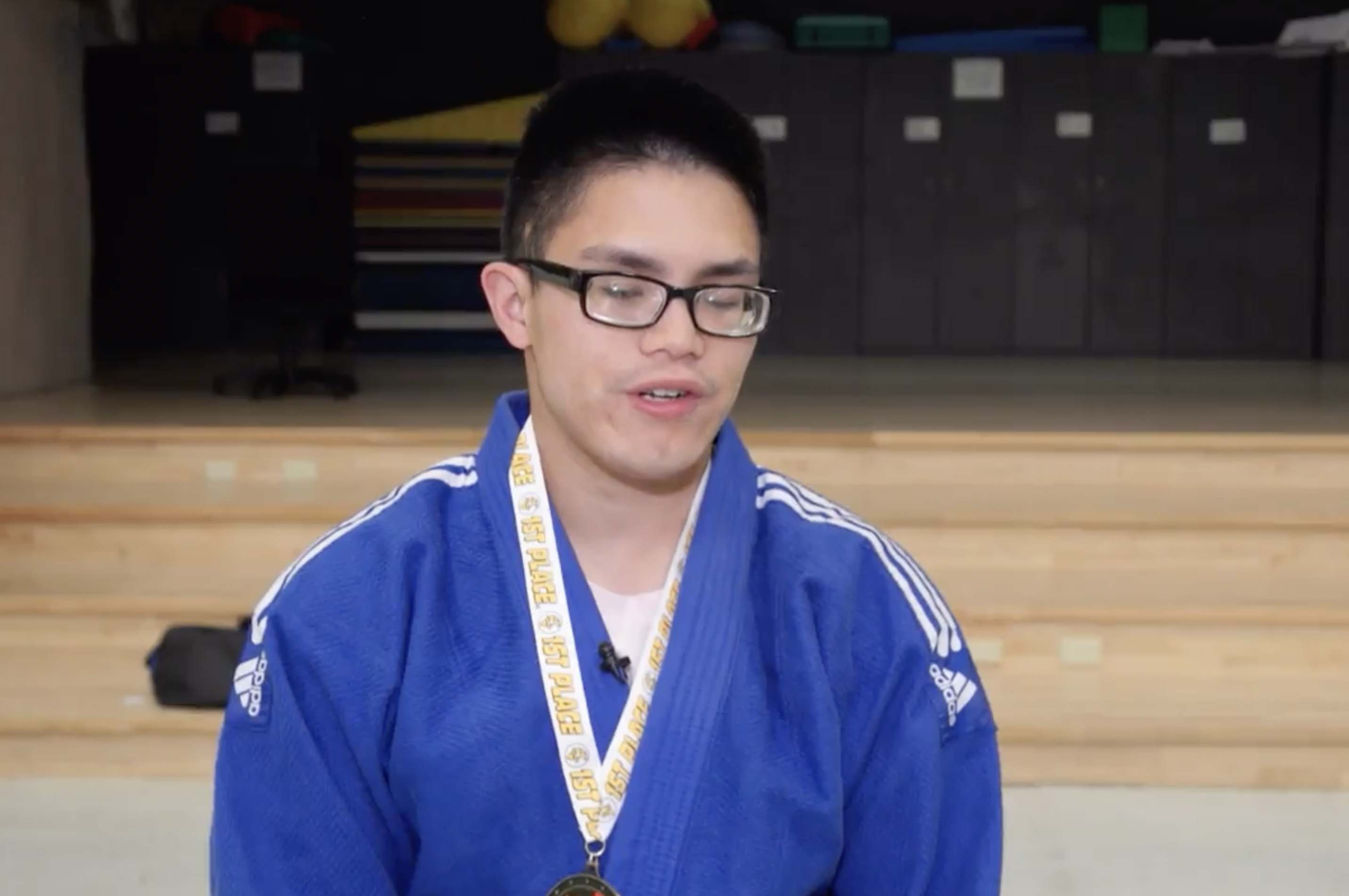 Student Casey Reyes talks about judo at the Utah Schools for the Deaf and Blind.