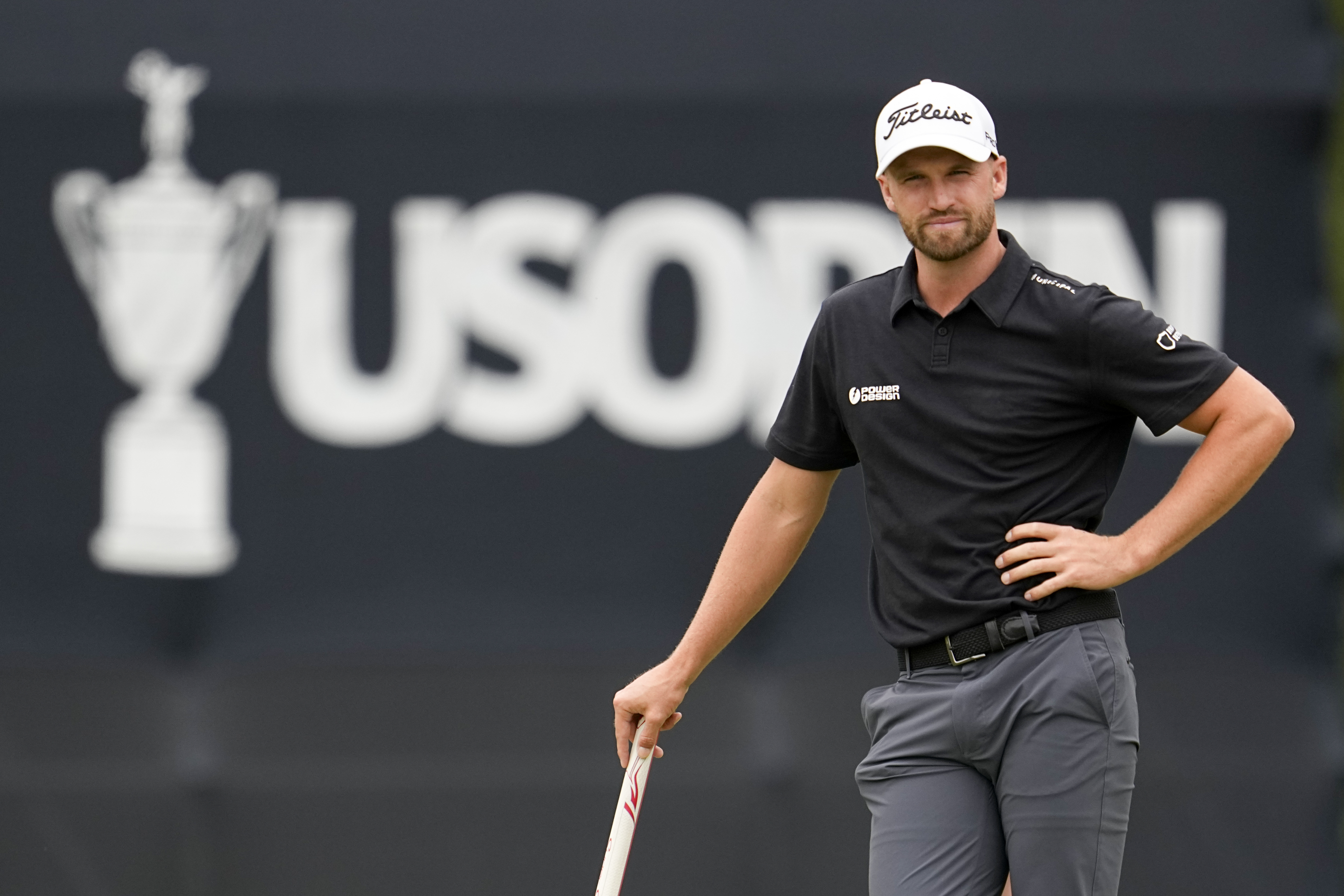Wyndham Clark waits to putt on the seventh hole during the second round of the U.S. Open golf tournament at Los Angeles Country Club on Friday, June 16, 2023, in Los Angeles. 