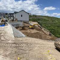 EDGE Homes stabilizing area where two homes slid in April