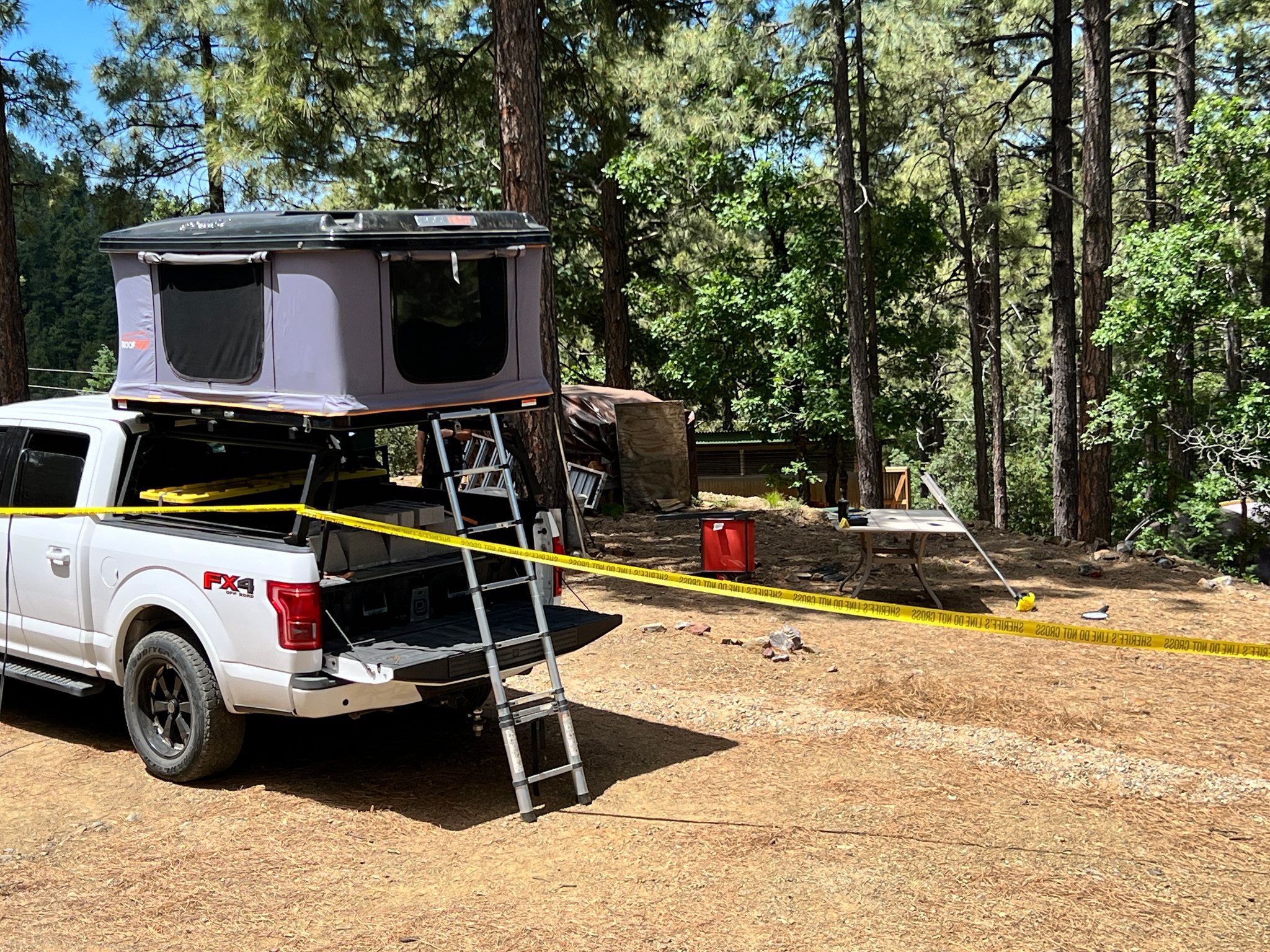 The scene of a bear attack near Prescott, Arizona, where a man was mauled unprovoked on Friday.