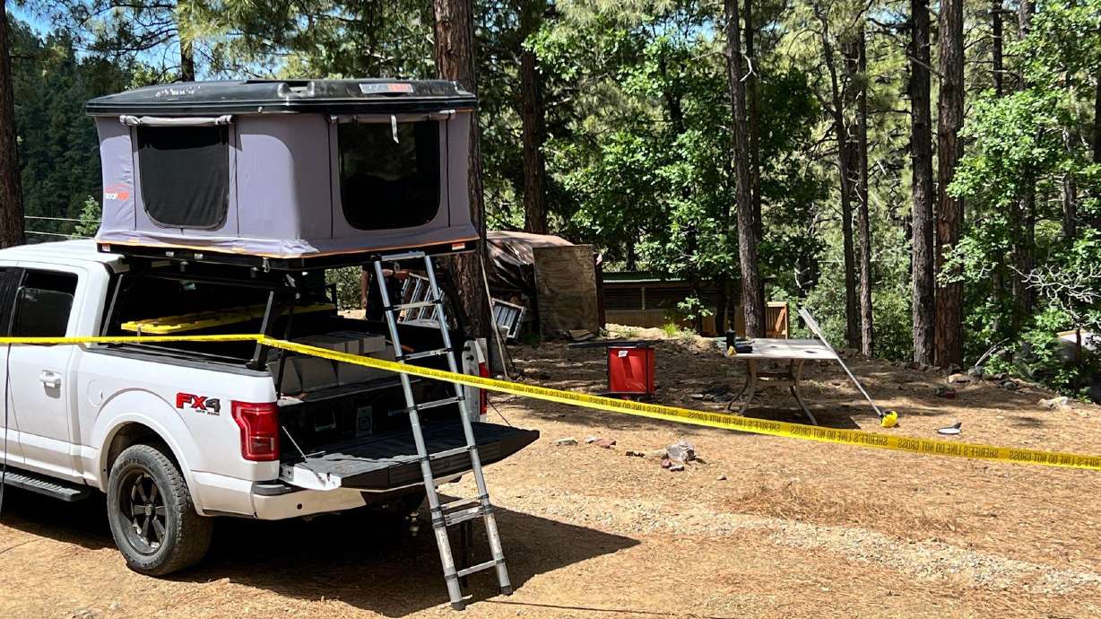 The scene of a bear attack near Prescott, Arizona, where a man was mauled unprovoked on Friday.