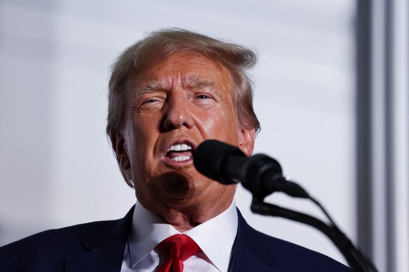 Former President Donald Trump at Trump National Golf Club, in Bedminster, New Jersey, June 13. Trump lacked the legal authority to declassify a U.S. nuclear weapons-related document that he is charged with possessing, security experts said.