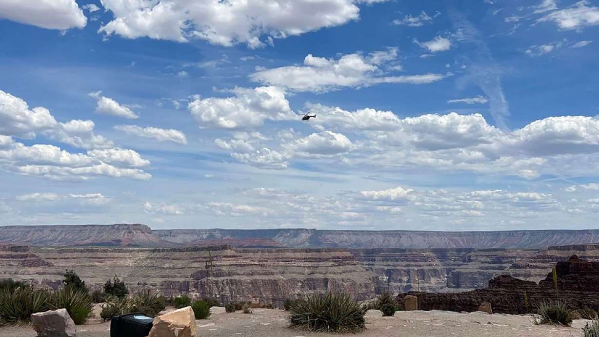 Rescuers responded to the Grand Canyon West Skywalk after a 33-year-old fell into the Grand Canyon.