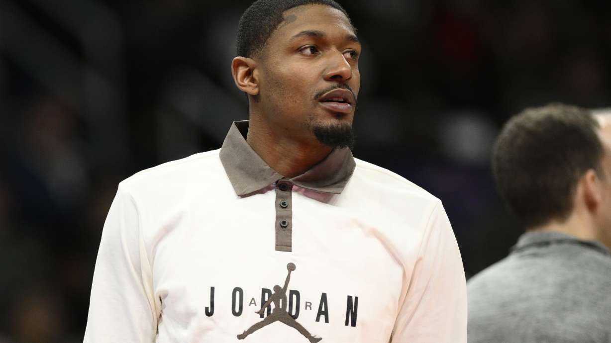 FILE - Washington Wizards guard Bradley Beal looks on during the first half of an NBA basketball game against the Boston Celtics, Tuesday, March 28, 2023, in Washington. Beal is being traded to Phoenix after the Wizards and the Suns agreed Sunday, June 18, 2023, on the first blockbuster of the offseason, a person with knowledge of the negotiations said.