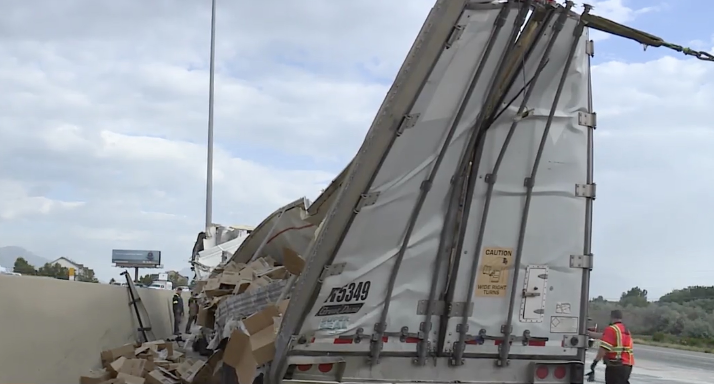 A large spill of French fries on I-15 in Provo caused major traffic delays on Sunday evening.