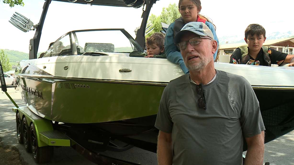 Jeff, who lives in Huntsville, talks to KSL Monday. He's been waiting for the right time to go boating at Pineview Reservoir.