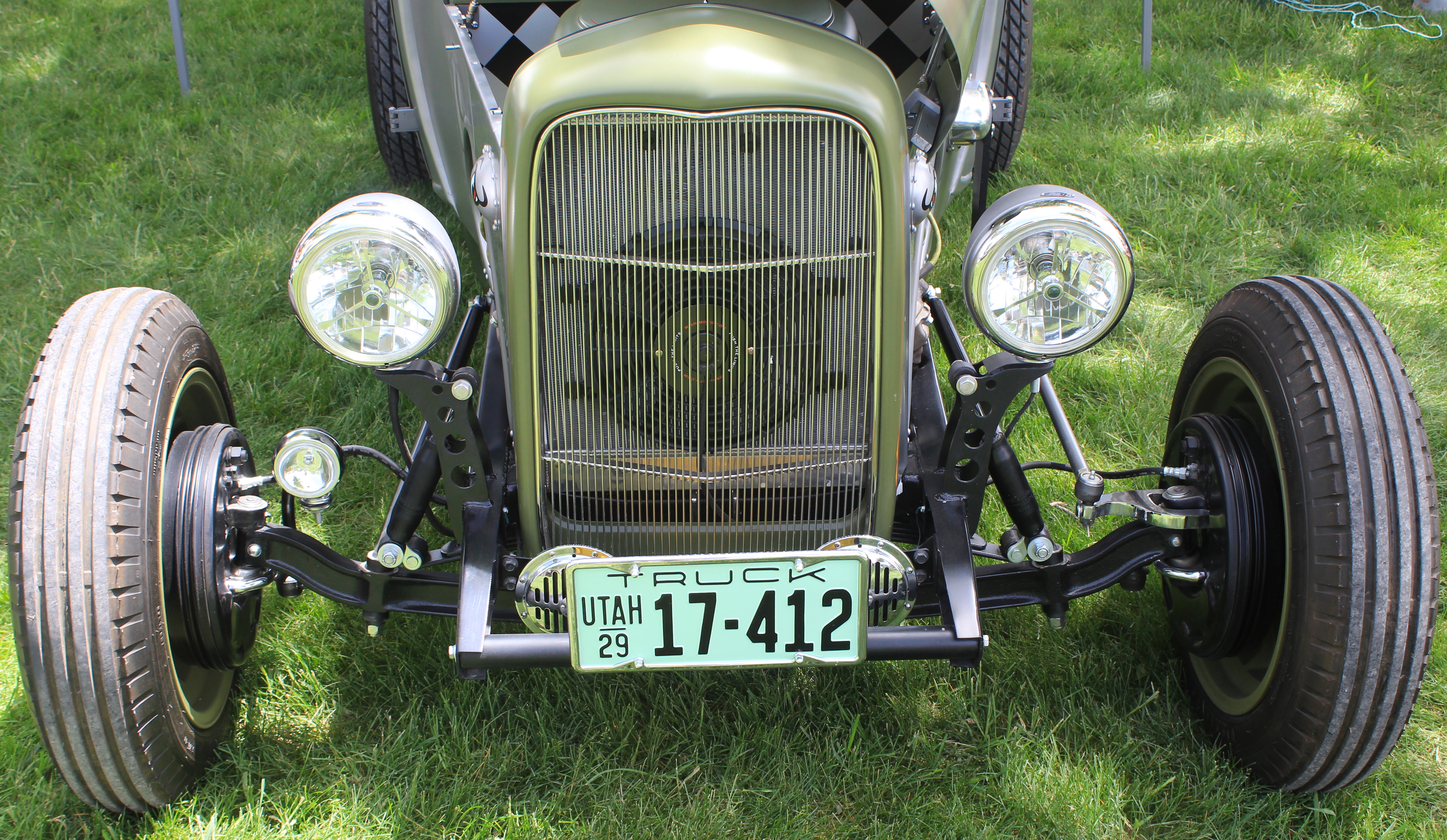 Gregg Johnson's 1929 Ford roadster pickup "Moonstruck" on display at the Rat Fink Reunion in Manti on June 4, 2022.