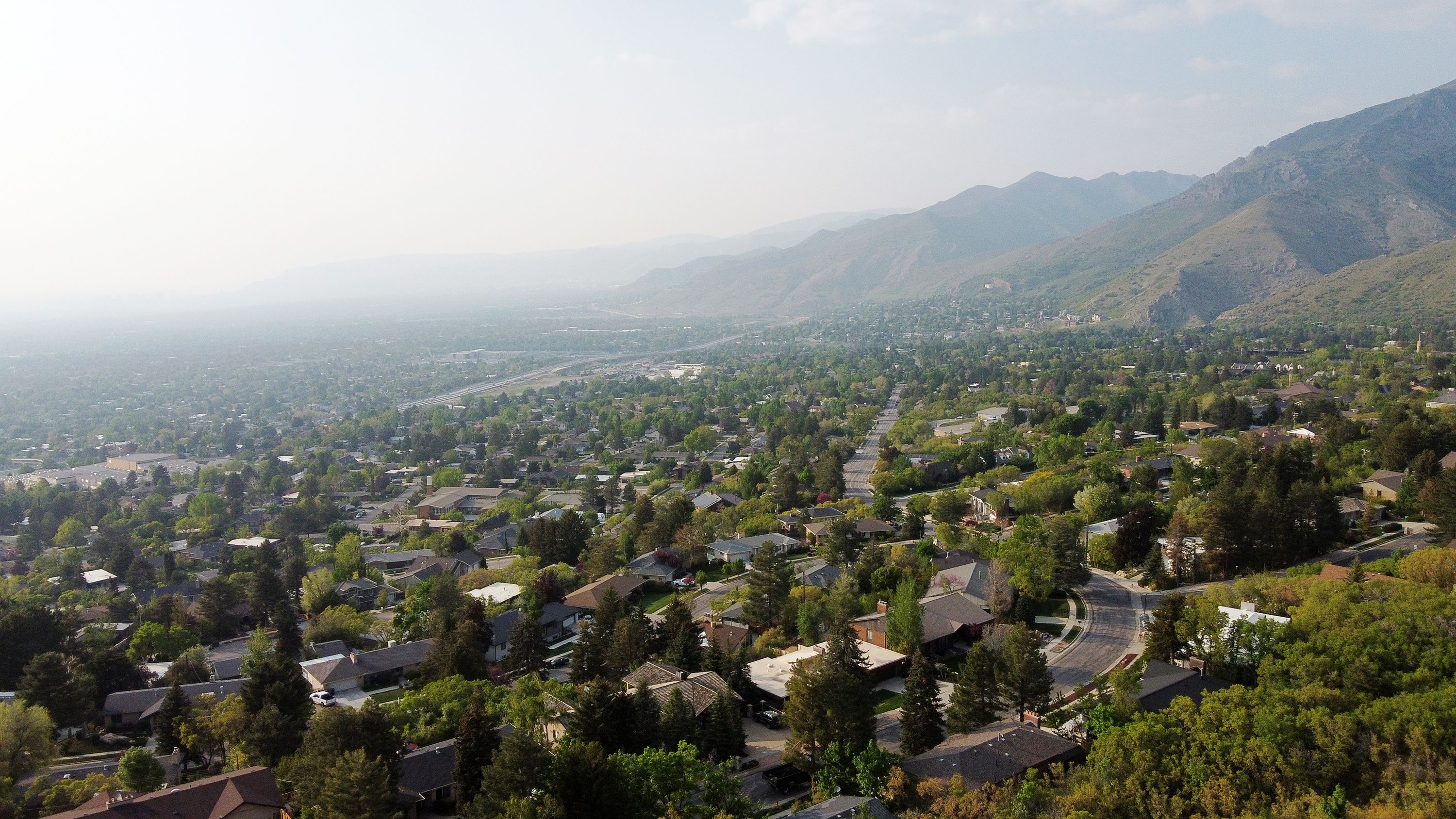 Hazy air appears in and around Salt Lake City on May 19. Much of Utah is experiencing a cold front that moved into northern Utah Monday night that dropped temperatures below normal.