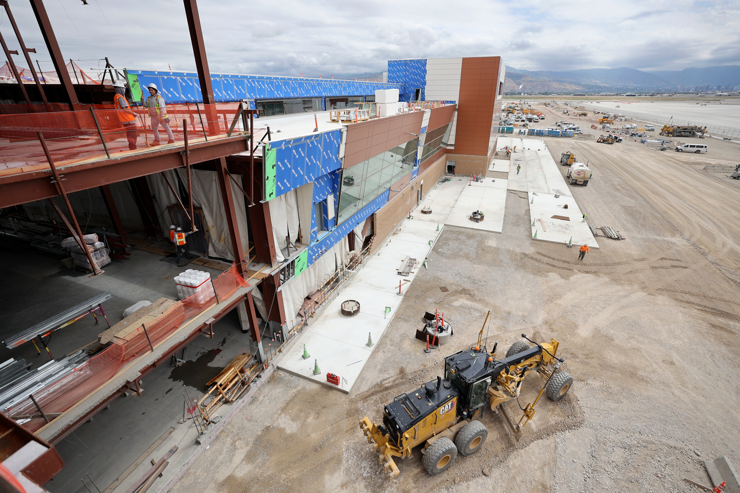 Phase three of construction continues at the Salt Lake City International Airport, including the Concourse B Plaza and an initial five gates in Salt Lake City on Tuesday.