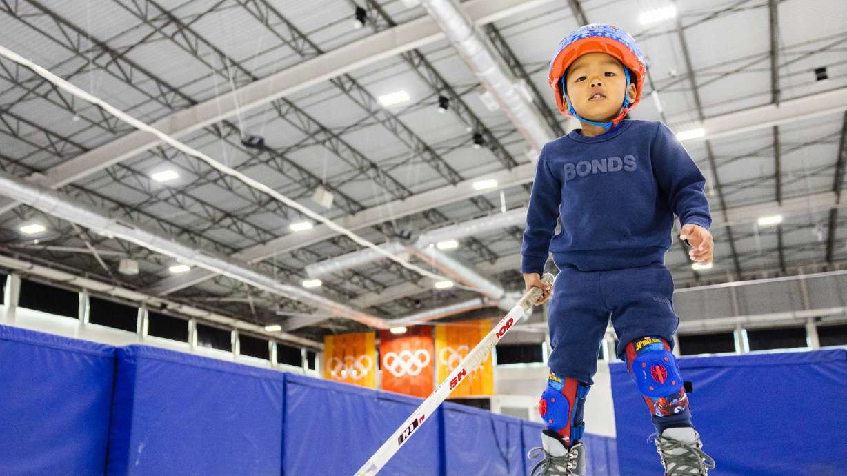 Jackson Sun, 4, skates at the Utah Olympic Oval in Kearns on Friday. Moving up the timeline for choosing the hosts of the 2030 and likely the 2034 Winter Games was not discussed Wednesday by the IOC Executive Board.