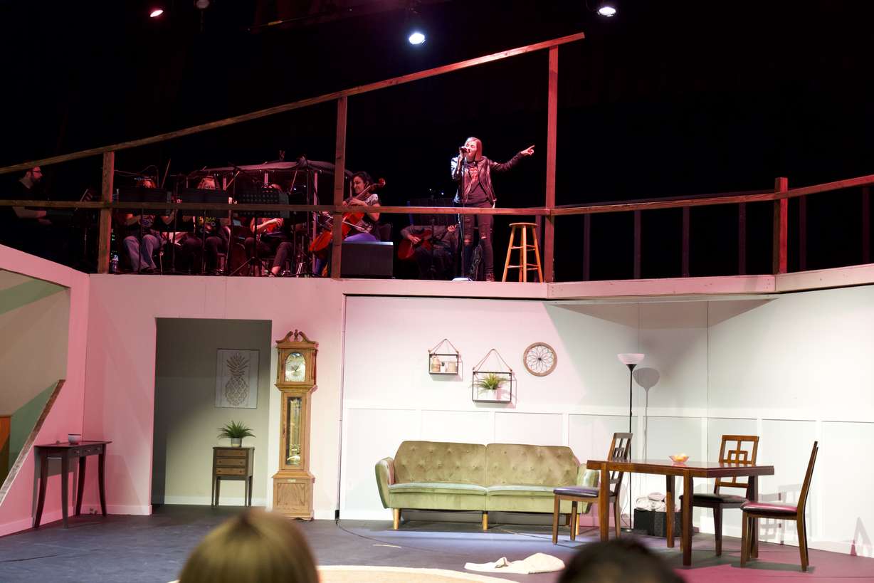 Kjersti Long sings the final song in "Relative Space: An Atypical Musical" during opening night in Pleasant Grove on June 22, 2023. More than a year later, the show will be debuting in London.