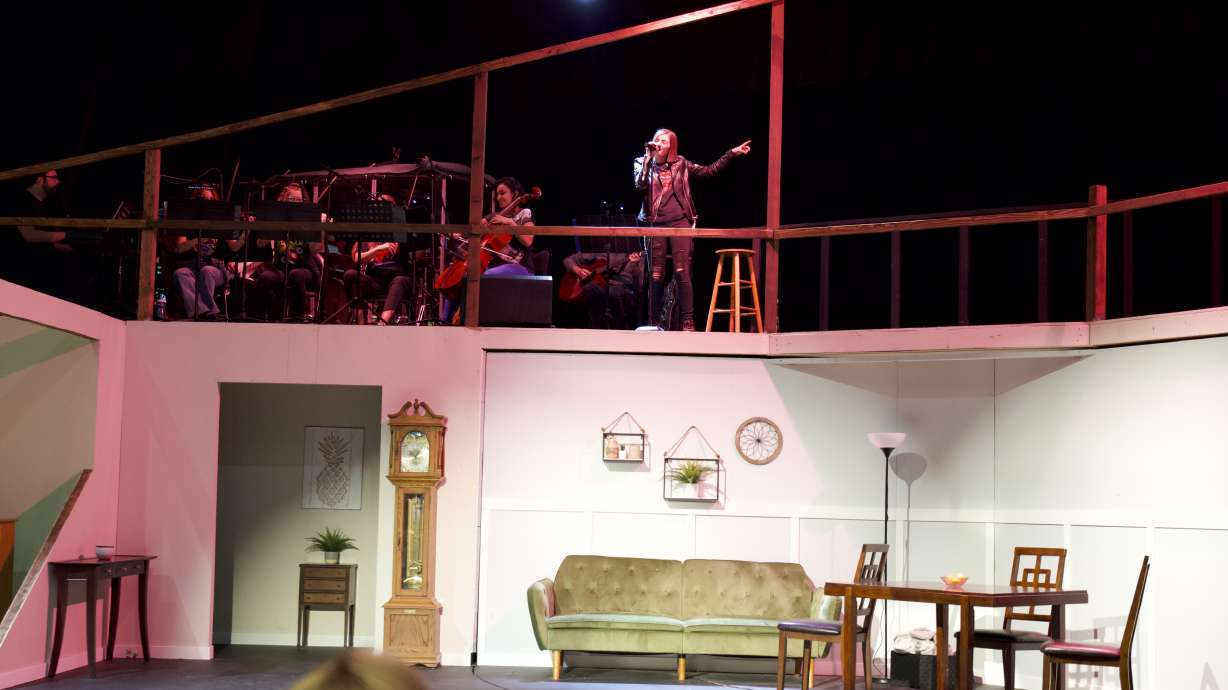 Kjersti Long sings the final song in "Relative Space: An Atypical Musical" during opening night in Pleasant Grove on June 22, 2023.