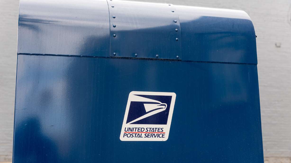 A mailbox is pictured outside of a U.S. Postal Service office in Tooele on July 14, 2022. Utah Attorney General Sean D. Reyes signed a letter to President Joe Biden on Friday urging him to stop the postal service's opioid mail-back program.