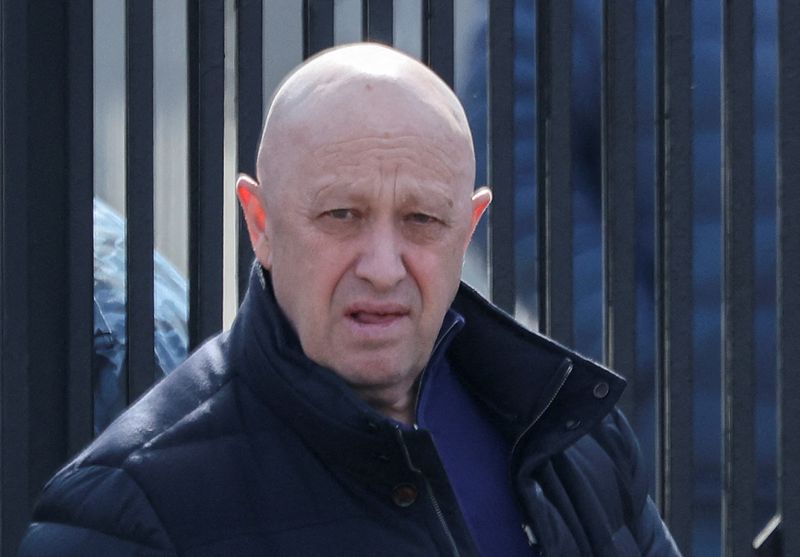 Founder of Wagner private mercenary group Yevgeny Prigozhin leaves a cemetery in Moscow, Russia, April 8. Prigozhin, a former Putin ally and founder of the Wagner army, said his rebel men reached within 125 miles of the the Russian capitol Saturday before turning around 'to avoid bloodshed.'