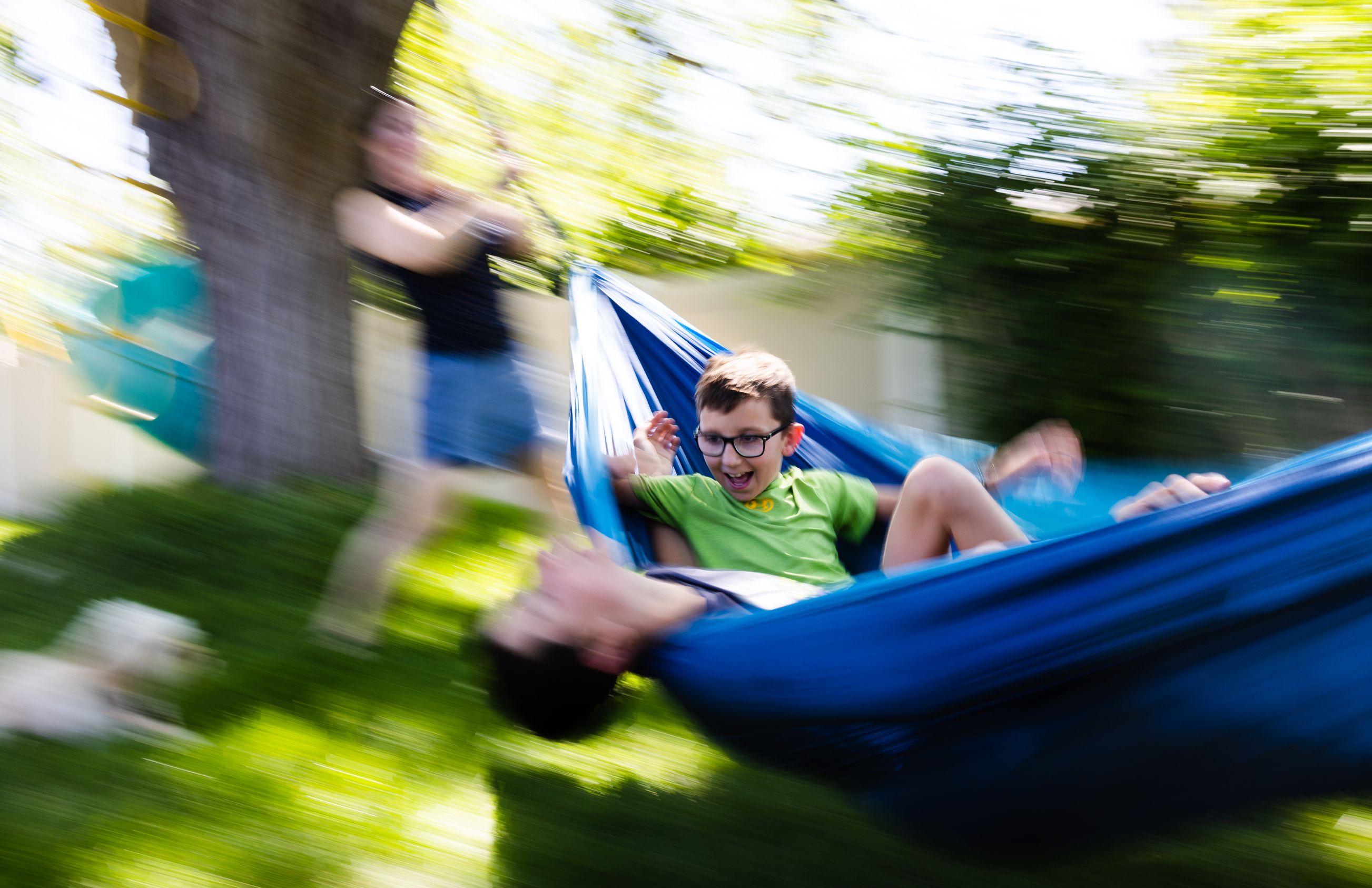 Emily Perl plays with her children, Liam, 12, and Thomas, 10, in the backyard of her home in Orem on Wednesday. The family has found that the newfound freedom children get as the final bell for the school year rings can be difficult, especially for kids with attention-deficit/hyperactivity disorder, or ADHD.