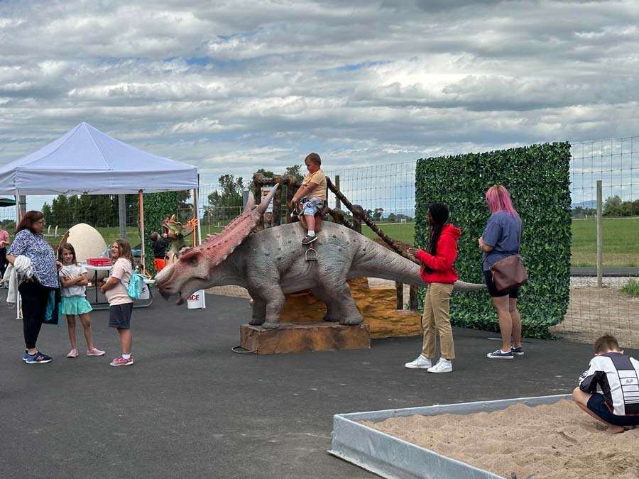 A new dinosaur attraction that opened in Rexburg, Idaho, is taking people back in time.