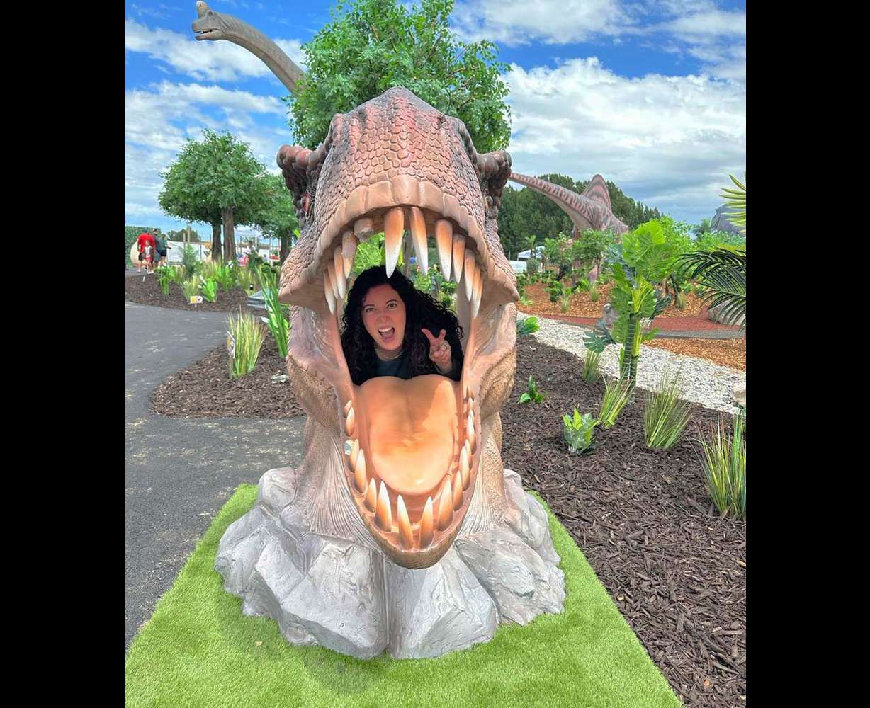 A new dinosaur attraction that opened in Rexburg, Idaho, is taking people back in time.