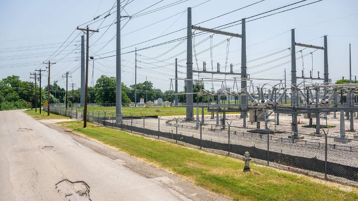 An electric generator field is seen at the Austin Energy/Sand Hill Energy Center on June 20, in Austin, Texas. Power grid officials have warned that large swaths of the United States could face blackouts if it's a hot summer.