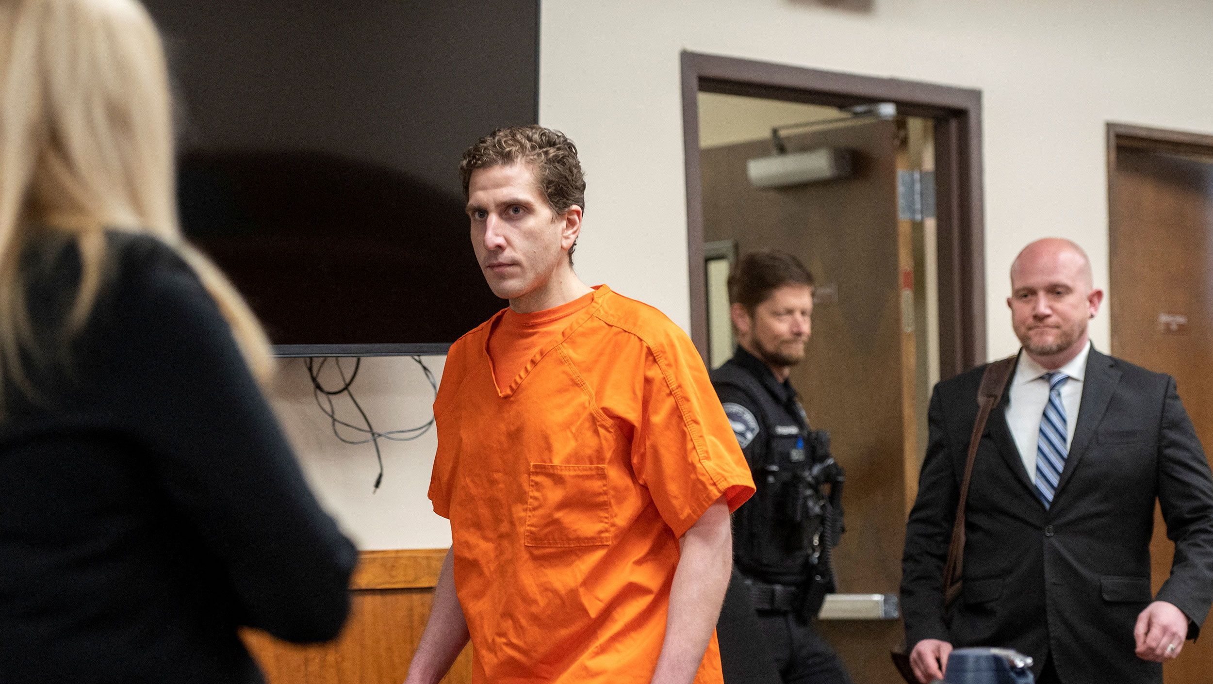 Bryan Kohberger enters the courtroom for his arraignment hearing in Latah County District Court in Moscow, Idaho on May 22. Prosecutors will seek the death penalty for Kohberger.