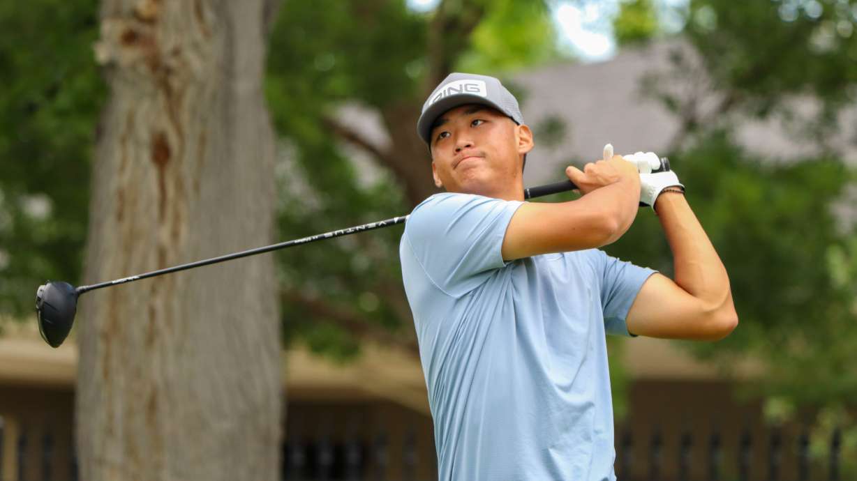 BYU incoming freshman Peter Kim took medalist honors after stroke play of the 125th Utah state amateur championship, Tuesday, June 27, 2023 at the Salt Lake Country Club.
