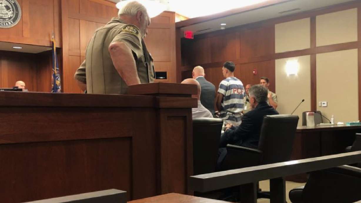 Shane Cameron Palomo, 19, appears for sentencing in 5th District Court in St. George, June 22.