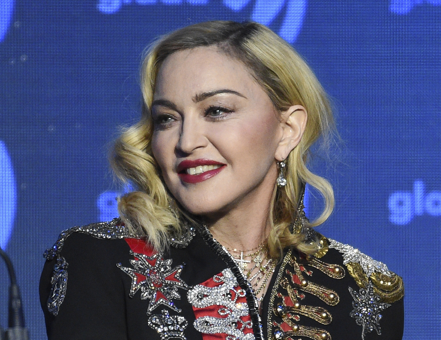 Madonna appears at the 30th annual GLAAD Media Awards in New York on May 4, 2019, in New York. Madonna has postponed her tour due to a "serious bacterial infection" and ICU stay, her manager confirmed on Wednesday.